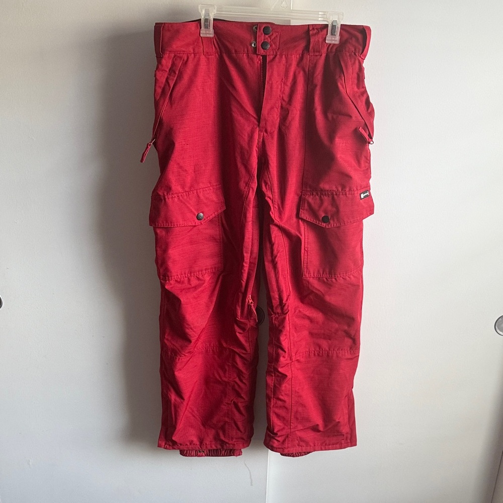 Aperture Men's Vibrant Red Cargo Snowboard Pants